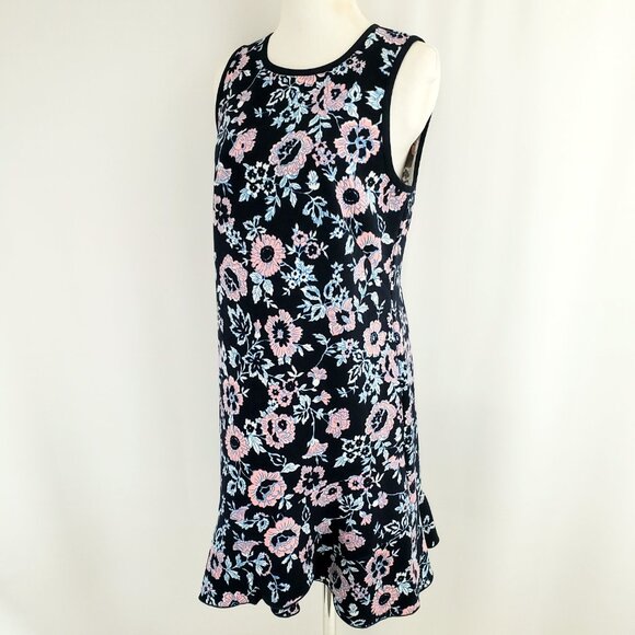 LOFT Sleeveless Dress NWOT Size 6 Multi-Color Floral Back Zip Flounce Ruffle Hem - Picture 5 of 9